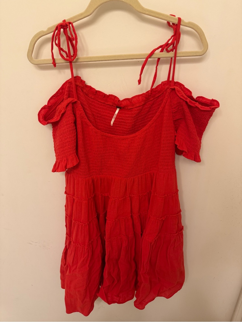 Free People Red Off-Shoulder Mini Dress